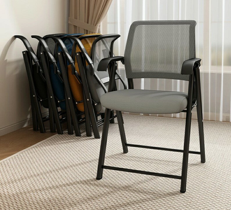 折りたたみ椅子 背もたれ 折り畳み椅子 座面高45cm 折り畳みチェア スポンジクッション付き 折りたたみ椅子 コンパクト 完成品 収納便利 椅子 メッシュ構造 背付き パイプ椅子 パイプイス ミーティングチェア 一体型 チェア チェアー