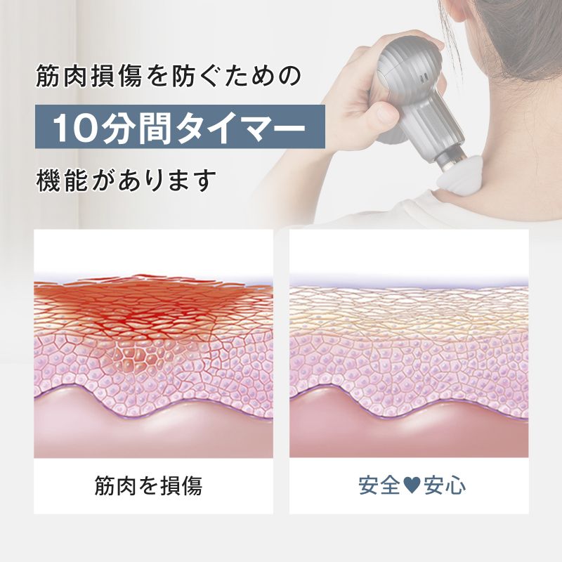 345g超軽量 マッサージ ガン 筋膜リリース ガン ハンディ ガン マッサージガン ミ...