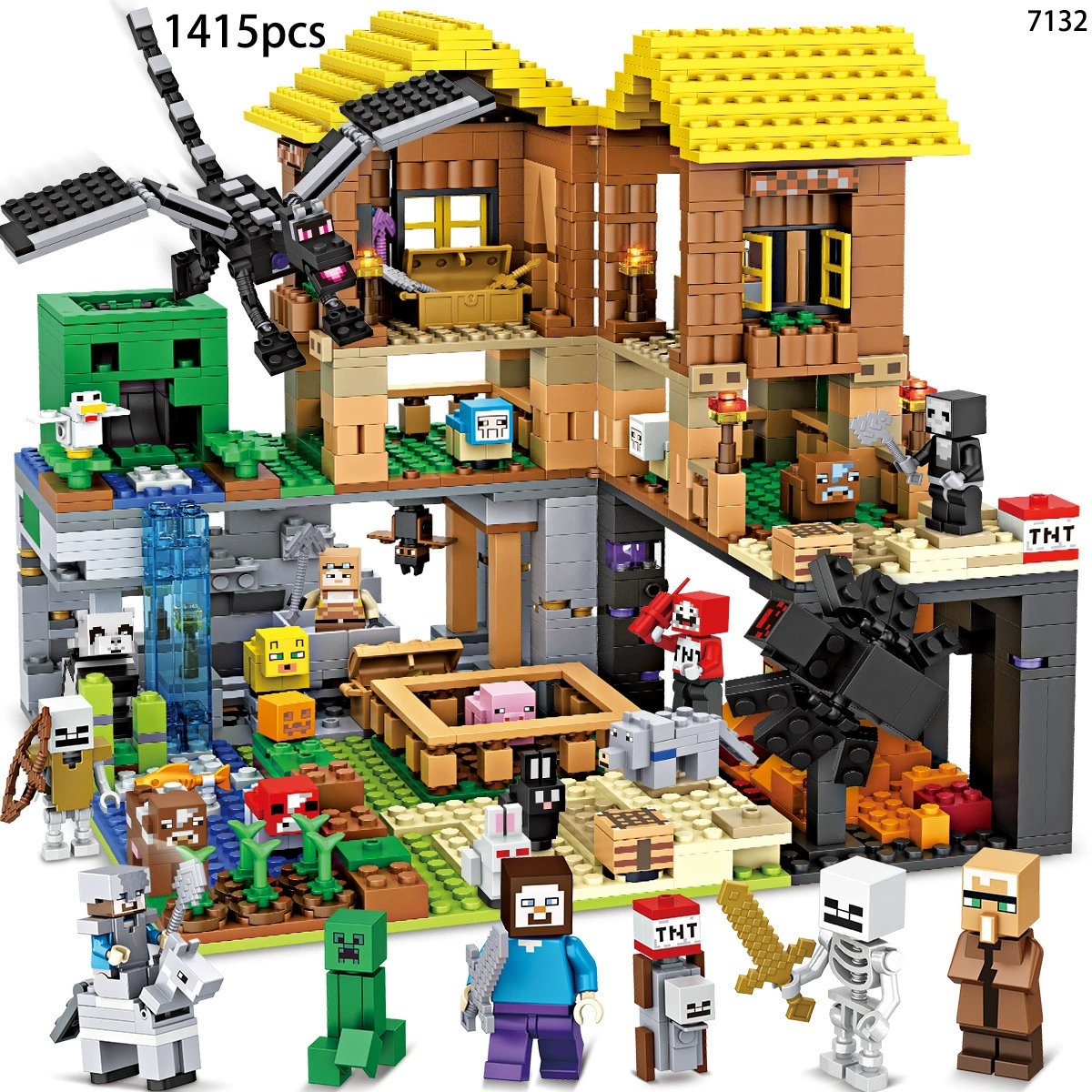 Rakuten - マインクラフト Minecraft 洞窟小屋 マイワールドDIYブロック 地下世界 ブロック おもちゃ レゴ互換 ミニフィグ付き マイワールド マインクラフト 農場&鉱洞 マイクラ 子ども プレゼント