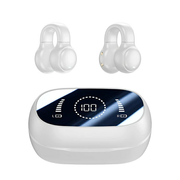 ワイヤレスイヤホン bluetooth イヤホン 耳を塞がない 残量表示 ブルートゥース 安...