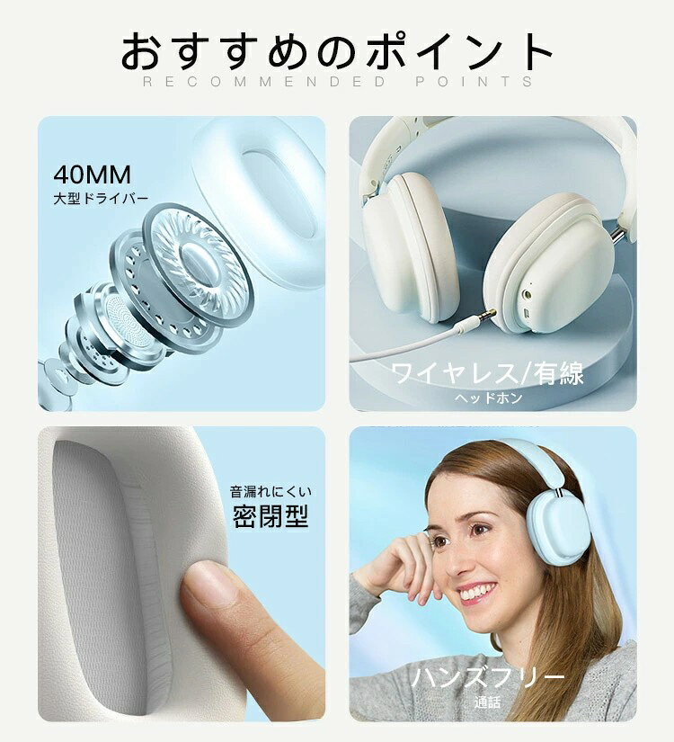ワイヤレスヘッドホン イヤホン ヘッドセット Bluetooth5.3 超低遅延 ブルートゥースイヤホン マイク付き ノイズキャンセリング クリア通話 ステレオサウンド ゲーミングイヤホン 母の日 プレゼント alascorp-10003077 ALASショップ サンプル画像3