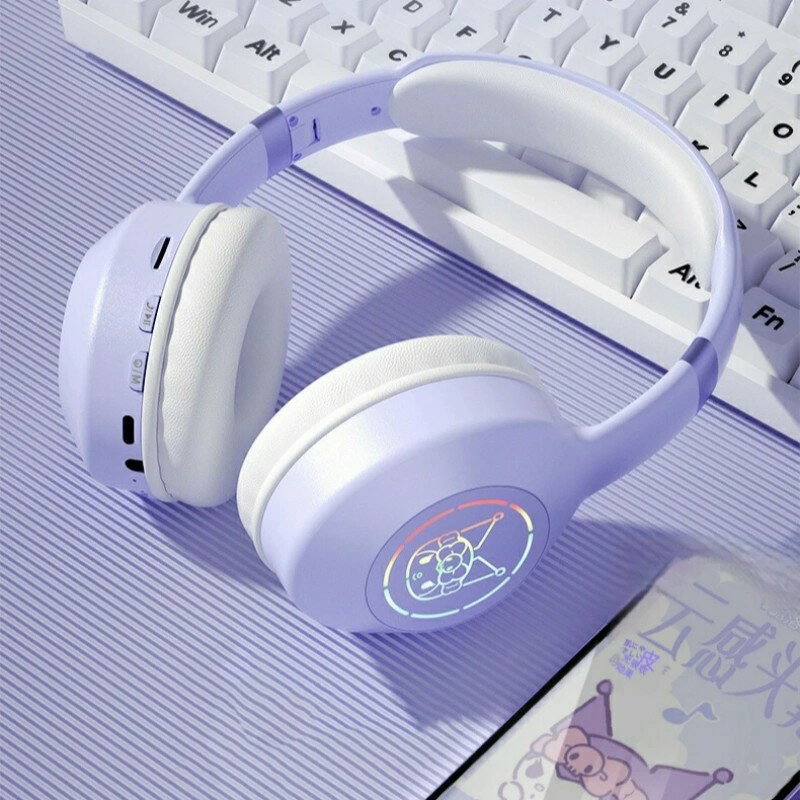 Bluetooth5.2 ワイヤレスヘッドホン ノイズキャンセリング 軽量 完全ワイヤレスステレオイヤホン サンリオ 有線 無線 切り替え ワイヤレスイヤホン ヘッドホン 低遅延 ゲーミング イヤホン