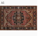 人気美品★ ペルシャ絨毯の本場からイラン製 シルク調 高密度ノット 玄関マット ラグ/マット カーペット ウィルトン 滑り止め付