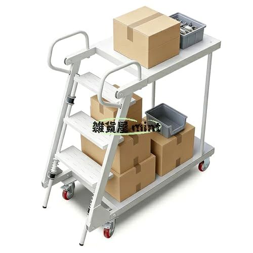 ? 多機能一体設計で作業効率アップ：革新的な多目的トロリーは、運搬整理昇降足場機能を一体化。荷物運搬はもちろん、高所の物の出し入れや作業用足場として万能に活用。倉庫ガレージ建設現場一般家庭など様々な場所に対応し、ニーズに合わせて柔軟に使用可能。スペースと時間を大幅に節約できます。? 強靭鋼製フレーム耐荷重 300kg：厚肉スチールフレーム精密溶接強化サポートバーを搭載し、安全耐荷重約 300kgを実現。フットスツールや足場として使用時、補強構造がガタつきを防止し高い安定性を確保。強化手すりと滑り止め踏板により、昇降時の安全性を徹底的に強化しています。? 360 自在キャスター静音 &amp; 固定安定：360 回転キャスター 2 基＋固定キャスター 2 基を装備。コンクリート砂利フローリングなどあらゆる床面でスムーズ移動。ロックブレーキ付きで狭い場所でも精密操作が可能。積荷時昇降時もしっかり固定でき、静音車輪が家庭職場環境に配慮しています。? 2 段式構造で広々収納整理：単なる運搬台車に留まらず、移動式収納ラックとして活用可能。二段構造により工具荷箱小物園芸用品工場部品などをスッキリ収納。ガレージパントリー作業場などで、必要な道具をすぐ取り出せ、整理整頓に最適です。? 幅広いシーンで活躍する多用途設計：倉庫工場での在庫管理用はしご、ガレージメンテナンス作業台、高所アクセス足場に最適。家具移動引越し園芸作業にも便利。付属はしごで電球交換天井清掃も安全に実施。小売店オフィス一般家庭まで、あらゆる環境で活躍します。注意事項:1、 当社の製品に問題がある場合は、お気軽にお問い合わせください。2、輸送中に多少の衝撃が加わる可能性がございます。万が一不具合や破損などがございましたら、部品の再送など対応させていただきますので、お気軽にご連絡くださいませ。3、商品が多いため、発送時に説明書をお送りし忘れることがございます。万が一、説明書が届いていない場合や、商品組み立てに関してご不明点がございましたら、お手数ですがご連絡いただけますようお願い申し上げます。電子版の説明書を再送させていただきますので、どうぞご安心ください。お客様にはご理解いただきますようお願い申し上げます。お客様のご支援が、私たちの励みとなっております。4、もし特大サイズ荷物となる場合は、、配達日時の指定はできません。ご了承ください。 1F 玄関でのお渡し となります。また配達の際に、大変恐縮ですが、お客様ご自身で荷下ろしのご手配をお願いいたします。体積デカい商品のため、運送中万が一小さい破損が起こる場合、壊れた部品を再発送することが対応可能です。返品返金受けかねます。沖縄、北海道、離島などの住所について送料は別途です。ご理解よろしくお願い申し上げます。? 多機能一体設計で作業効率アップ：革新的な多目的トロリーは、運搬整理昇降足場機能を一体化。荷物運搬はもちろん、高所の物の出し入れや作業用足場として万能に活用。倉庫ガレージ建設現場一般家庭など様々な場所に対応し、ニーズに合わせて柔軟に使用可能。スペースと時間を大幅に節約できます。? 強靭鋼製フレーム耐荷重 300kg：厚肉スチールフレーム精密溶接強化サポートバーを搭載し、安全耐荷重約 300kgを実現。フットスツールや足場として使用時、補強構造がガタつきを防止し高い安定性を確保。強化手すりと滑り止め踏板により、昇降時の安全性を徹底的に強化しています。? 360 自在キャスター静音 &amp; 固定安定：360 回転キャスター 2 基＋固定キャスター 2 基を装備。コンクリート砂利フローリングなどあらゆる床面でスムーズ移動。ロックブレーキ付きで狭い場所でも精密操作が可能。積荷時昇降時もしっかり固定でき、静音車輪が家庭職場環境に配慮しています。? 2 段式構造で広々収納整理：単なる運搬台車に留まらず、移動式収納ラックとして活用可能。二段構造により工具荷箱小物園芸用品工場部品などをスッキリ収納。ガレージパントリー作業場などで、必要な道具をすぐ取り出せ、整理整頓に最適です。? 幅広いシーンで活躍する多用途設計：倉庫工場での在庫管理用はしご、ガレージメンテナンス作業台、高所アクセス足場に最適。家具移動引越し園芸作業にも便利。付属はしごで電球交換天井清掃も安全に実施。小売店オフィス一般家庭まで、あらゆる環境で活躍します。注意事項:1、 当社の製品に問題がある場合は、お気軽にお問い合わせください。2、輸送中に多少の衝撃が加わる可能性がございます。万が一不具合や破損などがございましたら、部品の再送など対応させていただきますので、お気軽にご連絡くださいませ。3、商品が多いため、発送時に説明書をお送りし忘れることがございます。万が一、説明書が届いていない場合や、商品組み立てに関してご不明点がございましたら、お手数ですがご連絡いただけますようお願い申し上げます。電子版の説明書を再送させていただきますので、どうぞご安心ください。お客様にはご理解いただきますようお願い申し上げます。お客様のご支援が、私たちの励みとなっております。4、もし特大サイズ荷物となる場合は、、配達日時の指定はできません。ご了承ください。 1F 玄関でのお渡し となります。また配達の際に、大変恐縮ですが、お客様ご自身で荷下ろしのご手配をお願いいたします。体積デカい商品のため、運送中万が一小さい破損が起こる場合、壊れた部品を再発送することが対応可能です。返品返金受けかねます。沖縄、北海道、離島などの住所について送料は別途です。ご理解よろしくお願い申し上げます。