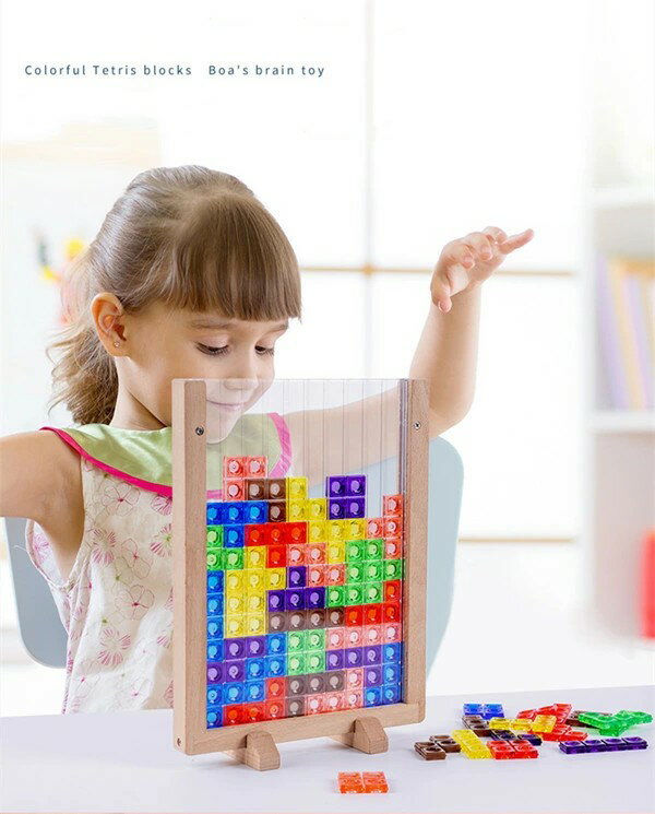 3D テトリス 積み木 知育玩具 パズルセット 組み立て おもちゃ プレゼント 知育玩具 早期開発 教育おもちゃ ギフト 誕生日 贈り物 クリスマス プレゼント 創造力 考える力 五感 好奇心を刺激する知育玩具です 室内遊び 子供向け ストレス解消 お祝い 3