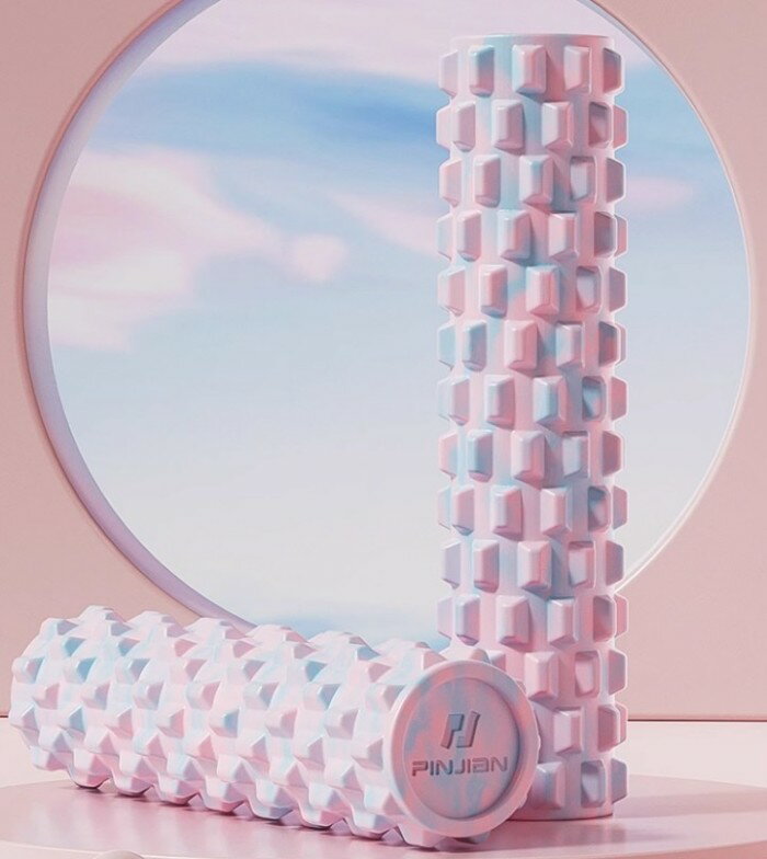 バブル軸ローラー狼歯棒ヨガ用品バブル軸筋肉リラックスローラー軸脚やせマッサージ軸ヨガ柱