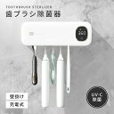 歯ブラシ除菌器 壁掛け 充電式 UV-C除菌 スピード乾燥 T字カミソリ 穴あけ不要 カビ防止 洗面所 衛生