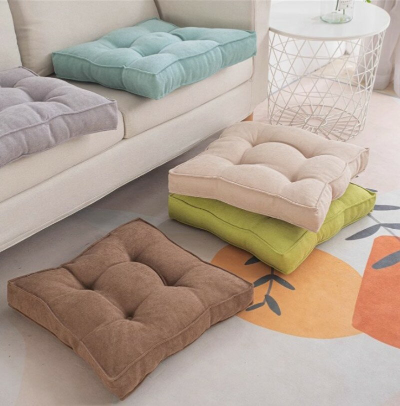 フロアクッション 大きい おしゃれ クッション 北欧 四角 床 座る クッション ベッド 大きめ かわいい 体圧分散 抱き枕 車 イス クッション 腰痛 うつぶせ 分厚い 背もたれ 大 子供 疲れない 座ぶとん 坐骨神経痛