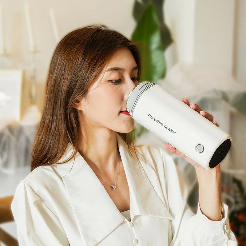Rakuten - 電気水筒 電気ケトル 電気ポット 30℃〜100℃ 450ml DC12V小型車/24Vトラック兼用 魔法瓶ポット ポータブル 旅行 外出