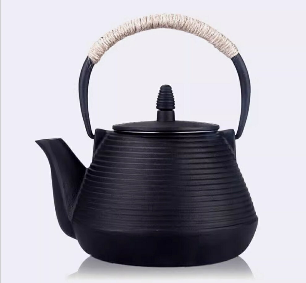 ★砲口 提梁壺 鉄器 老鉄瓶 急須 対応 鉄やかん 鉄分補給 伝統工芸品 茶こし付き ガス火対応 IH対応★1L