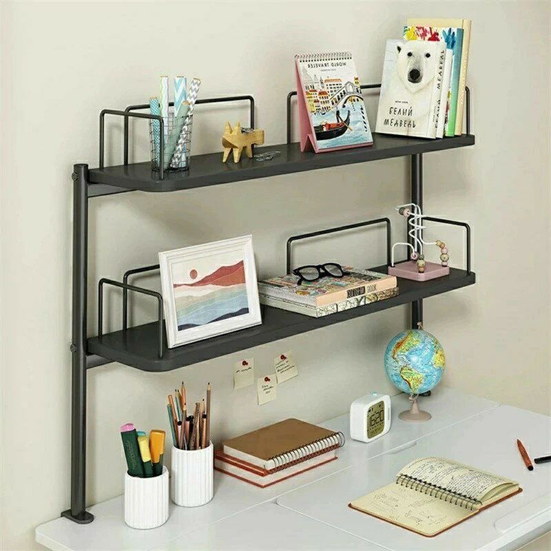 Rakuten - 卓上ラック クランプ式机上ラック 多機能 小物整理 卓上収納デスク デスク上収納ラック 卓上 棚 書架 机上本棚 丈夫 デスク上置棚 収納デスク上置棚 文具用品収納 小物整理 省スペース 空間活用 卓上 棚