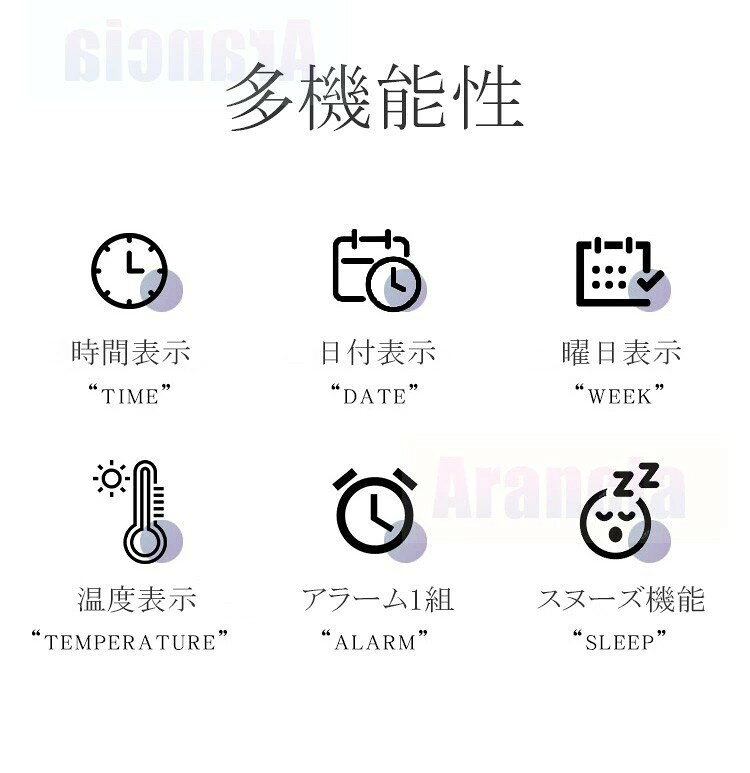 【大きな文字で見やすい透明デザイン】置き時計 デジタル LCD 電池式 温度表示 曜日 日付 アラーム 静音 目覚まし時計 卓上 リビング 寝室 オフィス 透明 文字大きい おしゃれ かわいい ポイント消化 プレゼント ギフト 人気 おすすめ 新生活 母の日 父の日 誕生日 [3]