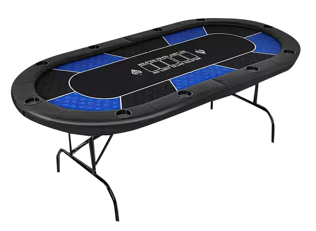 ? 【10つの内蔵カップホルダー】ゲームテーブルには10個 プラスチック製カップホルダーが付属。プレーヤーに飲み物を入れておくのに便利です。? 【組み立て不要 】組み立て不要なので、すぐに使用可能です。時間を節約してゲームを楽しむことができます。? 【カジノ感覚を味わえる】ホールデム用のオーバル形状で、本格的なプレイが楽しめます。? 【高品質な素材】 耐久性のある脚付きテーブルで、安定したプレイ環境を提供します。? 【友達と遊ぶ】大きなテーブルトップは10人での使用に適しています。家族の集まり、クラブ、ゲームルームなど、幅広い用途に適しています。注：遠い場所（北海道沖縄離島）になった場合、送料別途計算します。 セット内容：ボーカーテーブル×1素材テーブル：木材脚：スチール手すり：PU素材サイズ：約213cm×106cm×78cm特徴折りたたみ式でコンパクトに収納できます。10人プレーヤー位置、カップホルダーがついております。高品質の素材で強度と耐久性を備えています。体積デカい商品のため、運送中万が一小さい破損が起こる場合、壊れた部品を再発送することが対応可能です。返品返金受けかねます。沖縄、北海道、離島などの住所について送料は別途です。ご理解よろしくお願い申し上げます。