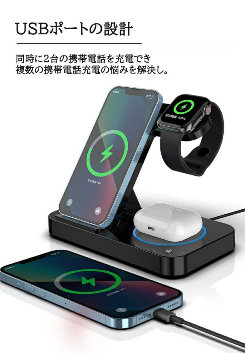 ����̵�� �ǿ��� 4in1 �磻��쥹���Ŵ� �ޤꤿ����� �������Ӥ����� USB�ݡ��� ���ޡ��ȥե��� ���Ų�ǽ ���ť������ ̵������ �������� �ӻ��� ����ۥ�Ʊ������ iPhone�б��磻��쥹���㡼�� 4��Ʊ�����Ų�ǽ