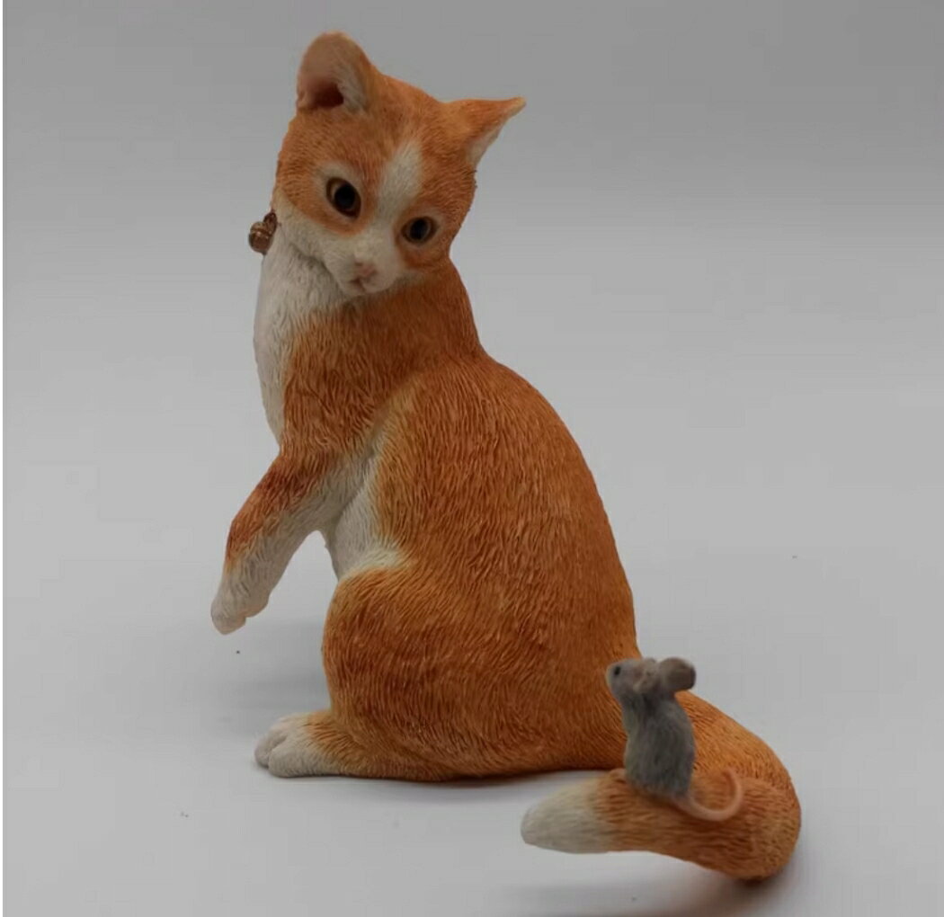 ネコのフラワースモールランプ | 猫 置物 置き物 アンティーク おしゃれ ねこ ネコ オブジェ 雑貨 ライト 小さい プレゼント 玄関 卓上 花 レトロ かわいい 可愛い アンテ [2]