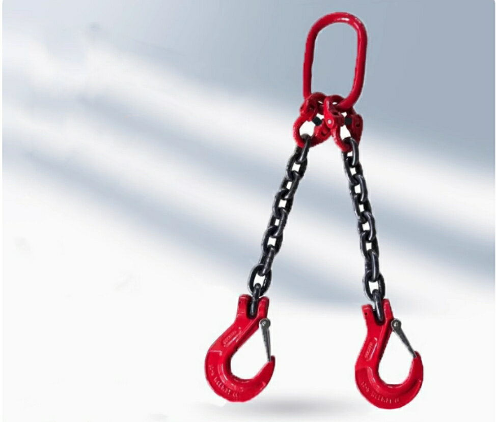 新入荷☆ 運搬作業用に チェーンスリング スリングフックタイプ G80マンガン鋼製 使用荷重3t 2本吊りセ..