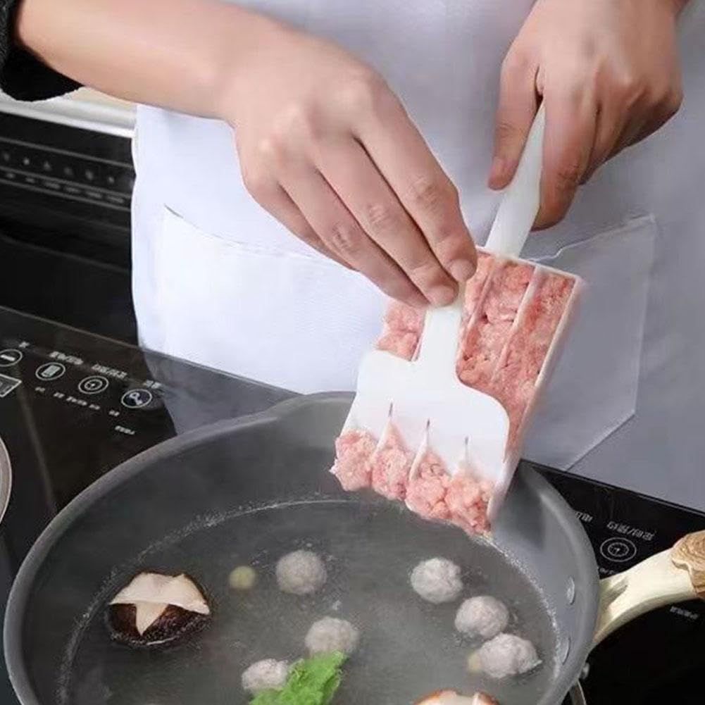ミートボールメーカー 肉団子作り器 2点セット 肉団子作り 多機能ミートボールおにぎり型 DIYミートボール作成ツール 豚肉 牛肉 魚 えび団子 肉だね ミニおにぎり 鍋物料理 日常 食事 料理用 3列 4列 肉団子メーカー ひき肉器 調理器具 alascorp-10007903 ALASショップ サンプル画像3