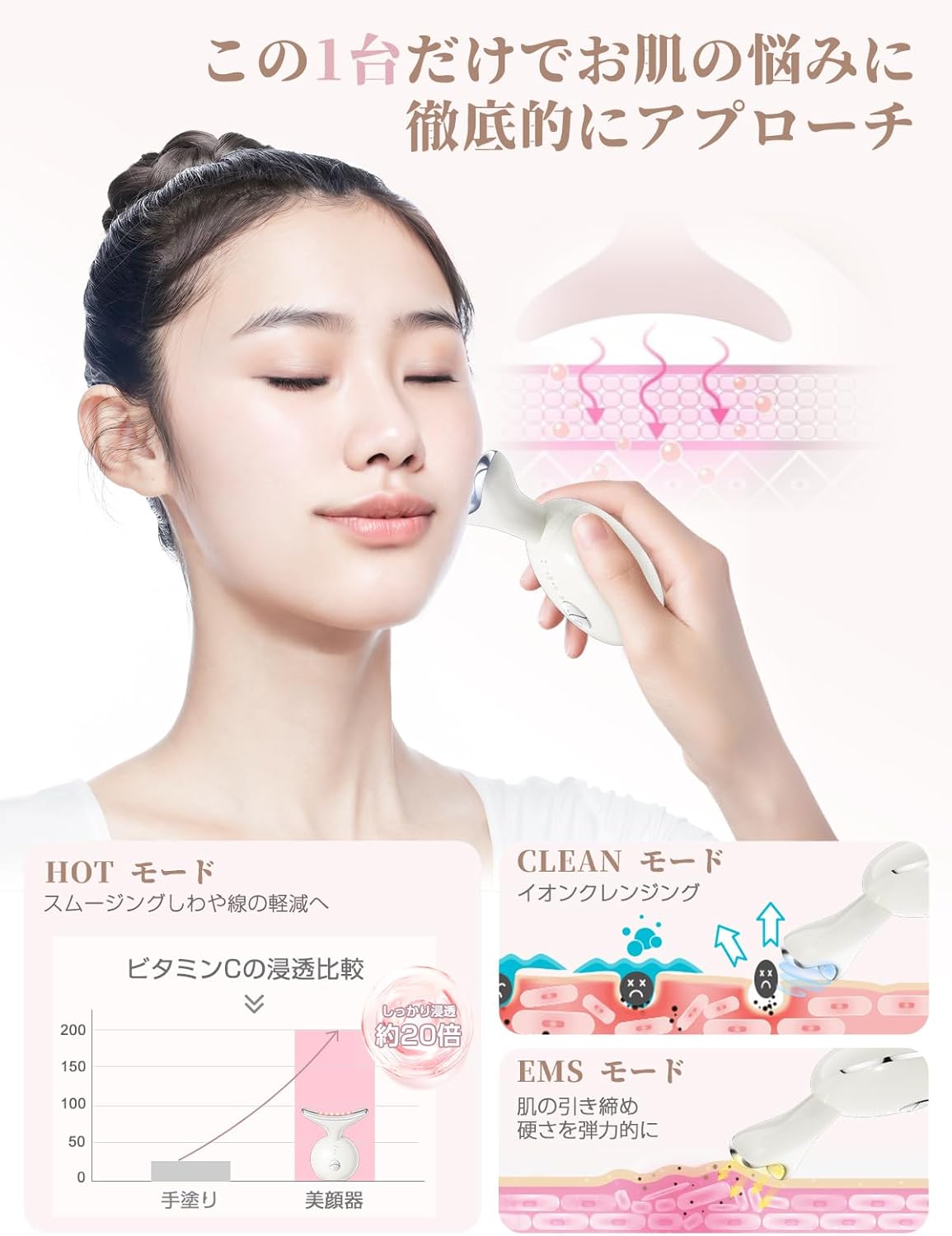 お買い物マラソン【P5倍】毛穴吸引器 毛穴吸引 毛穴吸引機 3種類の吸引ヘッド USB充電式 毛穴ケア 毛穴 吸引 強力 黒ずみ 鼻 除去 角栓 吸引機 EMS リフトアップ クレンジング 毛穴 ケア 化粧水 浸透 洗顔 ニキビ 肌荒れ 頬 フェイスライン たるみ 改善