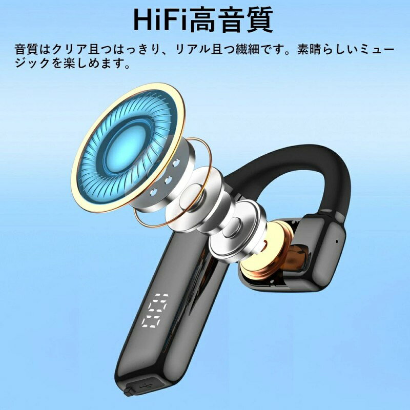 進化版 ワイヤレス イヤホン 正規品 Bluetooth5.3 ヘッドホン 左右耳 とも対応 大容量バッテリー 搭載 連続使用25時間 説明書 マイク内蔵 軽量 高音質 ブルートゥース ヘッドセット ノイズキャンセリング alastime-10002059 ALASTIME サンプル画像2