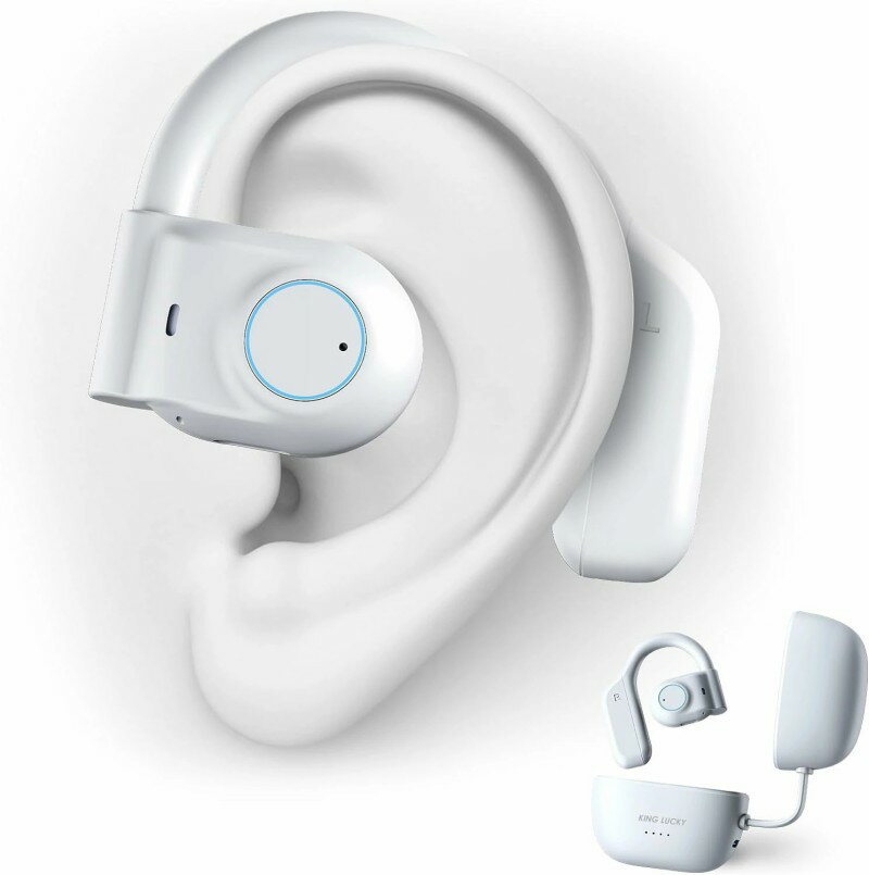 完全ワイヤレスイヤホン イヤホン bluetooth オープンイヤー bluetooth5.3 マイク付き 10g超軽量 Typc-C高速充電 36時間再生時間 片耳/両耳瞬時自動ペアリング接続 16.2mmドライバー 骨伝導の革新 IPX5防水