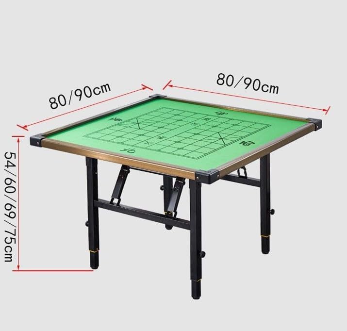 ALASTIMEの麻雀卓 麻雀台 麻雀テーブル 折りたたみ式 小型 軽量 家庭用 コンパクト 麻雀 卓ステンレススチールフレーム 麻雀 天板 4 つの高さ調整200kg耐荷重の 麻雀卓 麻雀収納可能卓 マージャン卓 90cm A｜アングル3