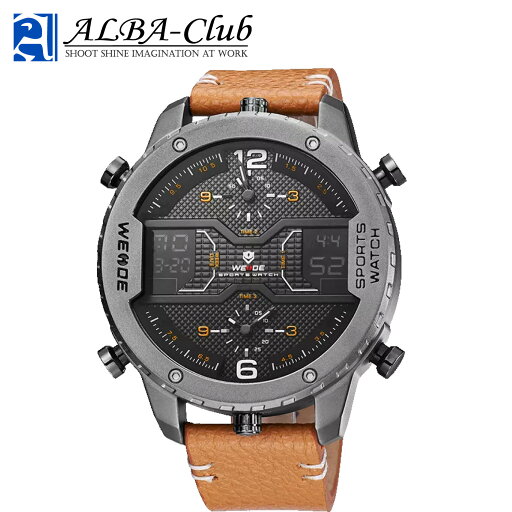 腕時計 メンズ デジアナ ミリタリー WEiDE 革ベルト クォーツ WA-021 アルバクラブ(ALBA Club) 腕時計 メンズ デジアナ ミリタリー WEiDE 革ベルト クォーツ WA-021 アルバクラブ(ALBA Club)