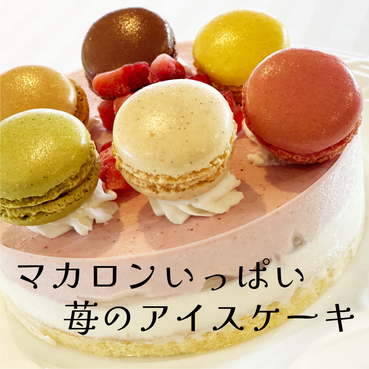 お中元 マカロン いっぱい アイスケーキ 送料無料 ミルク ピスタチオ チョコレート バニラ ストロベリー ラズベリー コーヒー 誕生日 記念日 お祝い アイスクリーム シャーベット ギフト アイス ソルベ 贈り物