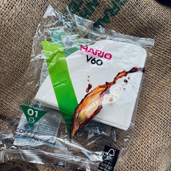 V60用ペーパーフィルター01袋 W 1〜2杯用・100枚入 (01袋) 円錐 フィルター