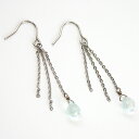 【AQA】レインドロップフックピアス Aquamarineピアス レディース アクアマリン 宝石 ジュエリー アクセサリー 小さい しずく 涙 雨 メンズ ユニ...