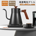電気ケトル 温度調節 ケトル グースネック 細口 電気ポット 小型 持ち運び ガラス ステンレス おしゃれ ドリップケトル コーヒードリップ ポータブル 保温 ...