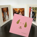 【ポイント2倍×最大15%OFF】 写真台紙 6切 3面 【アニマル台紙・イヌ】 写真プリント付 六つ切り 3面見開き 仕上げ 記念写真 ベビー 出産祝い お宮...