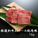 BBQ 特選 黒毛和牛 ロース 焼肉用(1kg) A5ランク バーベキュー 化粧箱 贈答用 業務用にも 黒毛和牛 高級志向