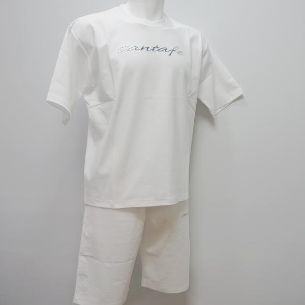 サンタフェ・25 春夏 SS 新作・メタルプリント オーバーサイズ 半袖Tシャツ 短パン 上下(L)(LL)(3L)(4L)25-83403-001　25-83404-001