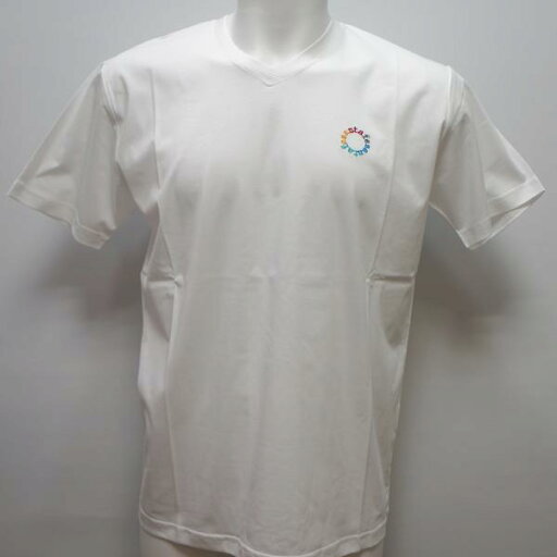 サンタフェ・25 春夏 SS 新作・コットンスムース ワンポイント刺繍 Vネック 半袖Tシャツ(L)(LL)(3L)(4L)25-83831-001 サンタフェ・25 春夏 SS 新作・コットンスムース ワンポイント刺繍 Vネック 半袖Tシャツ(L)(LL)(3L)(4L)25-83831-001