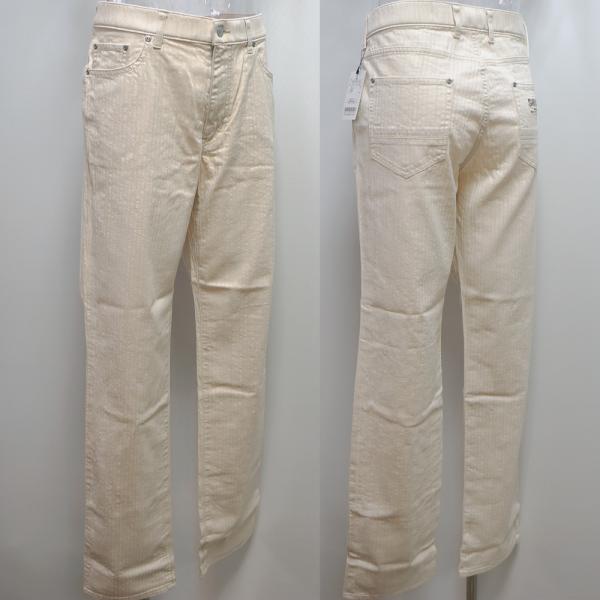 サンタフェ・24 春夏 SS 新作・変わり織 楽パンツ カラーデニム テーパード ジーンズ(54)(4L)24-61455-053-54　キングサイズ