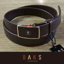 ダックス ビジネスベルト メンズ (父の日 ギフト)DAKS ダックス ベルト バックル式 スライド式 牛革 袋縫無双仕立 DB35710-02 日本製（ラッピング無料）