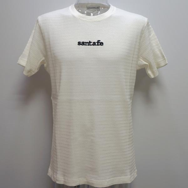 (SALE)サンタフェ・23 春夏 SS 新作・ロゴ刺繍 半袖Tシャツ(54)(4L)23-85851-001-54