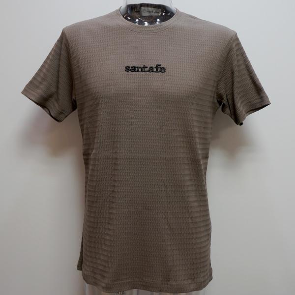(SALE)サンタフェ・23 春夏 SS 新作・ロゴ刺繍 半袖Tシャツ(54)(4L)23-85851-056-54