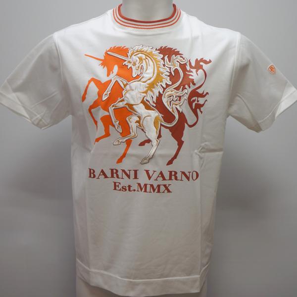 Rakuten - バーニヴァーノ・ユニコーン刺繍 半袖 Tシャツ(LL) 26 春夏 SS 新作 BSS-PTH5530-35-LL BARNI VARNO (LL)
