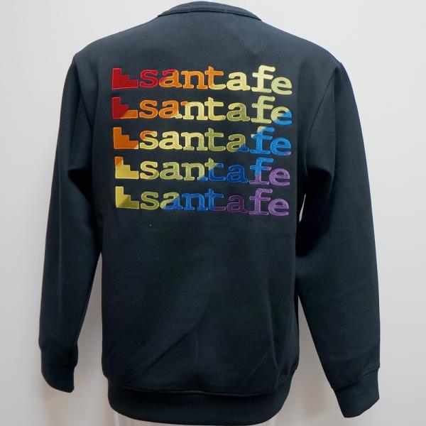 (SALE)サンタフェ・23 AW 秋冬・レインボー刺繍 丸首 トレーナー(54)(4L)23-86470-019-54　キングサイズ