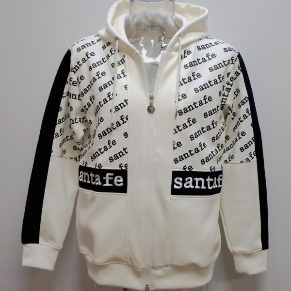 サンタフェ・24 SS 春夏・ロゴプリント切り替え パーカー(54)(4L)24-81459-001-54　キングサイズ