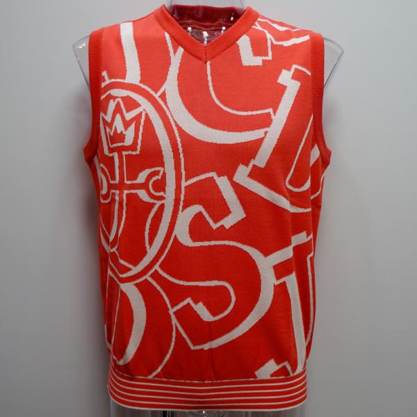 カステルバジャック スポーツ・23 春夏 SS 新作・家紋＆ロゴ ニットベスト(M)(L)(LL)7233167107-85