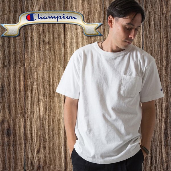 チャンピオン ペアTシャツ チャンピオン Champion 半袖Tシャツ T1011(ティーテンイレブン) ポケット付き US Tシャツ MADE IN USA メンズ レディース(C5-B303)（ネコポス発送）