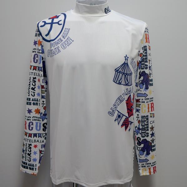 カステルバジャック スポーツ・24 春夏 SS・新作・サーカス柄 インナー 長袖Tシャツ(L)(LL)7234171111-01