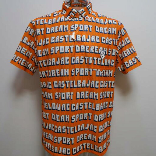 カステルバジャック スポーツ・24 春夏 SS・ドットメッシュ ロゴ総柄 半袖ポロシャツ(L)(LL)7234174113-20 カステルバジャック スポーツ・24 春夏 SS・ドットメッシュ ロゴ総柄 半袖ポロシャツ(L)(LL)7234174113-20