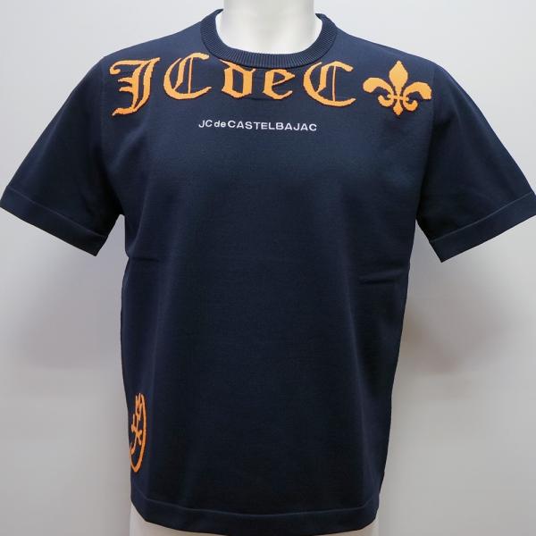 樂天商城 - カステルバジャック・26 春夏 SS 新作・ポリエステル 半袖ニットTシャツ(L)(LL)7216262105-59