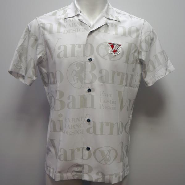 Rakuten - バーニヴァーノ・ロゴ総柄 半袖 オープン シャツ(M)(L) 26 春夏 SS 新作 BSS-PHS5547-01 BARNI VARNO (M)(L)