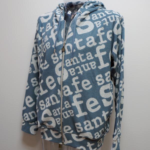 サンタフェ・24 春夏 SS 新作・ロゴパイル フルジップ パーカー(54)(4L)24-81461-096-54　キングサイズ