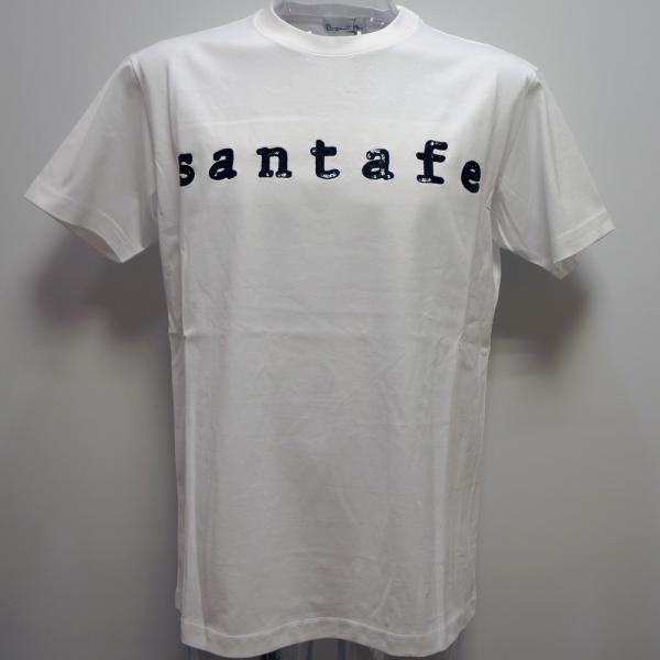 サンタフェ・24 春夏 SS 新作・40/2天竺 スパンコールロゴ 半袖Tシャツ(L)(LL)(3L)24-81812-001