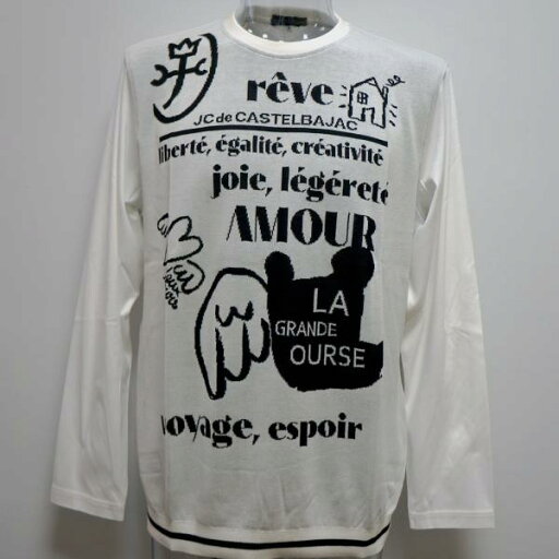 カステルバジャック・24 秋冬 AW・新作・前ニット 長袖Tシャツ(L)(LL)7214371115-01 カステルバジャック・24 秋冬 AW・新作・前ニット 長袖Tシャツ(L)(LL)7214371115-01